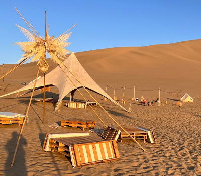 campamento desierto ica