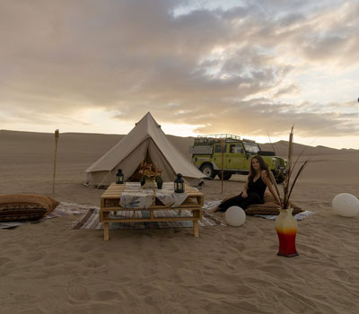 Cena el desierto de Ica